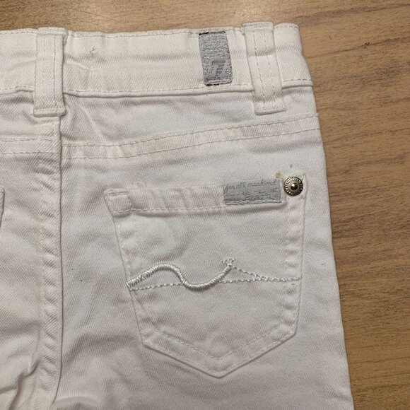 NWOT Seven for all Mankind White Kids Jeans Size 4 Adjustable button waist - Picture 6 of 8